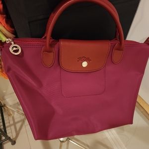 Burgundy small longchamp purse